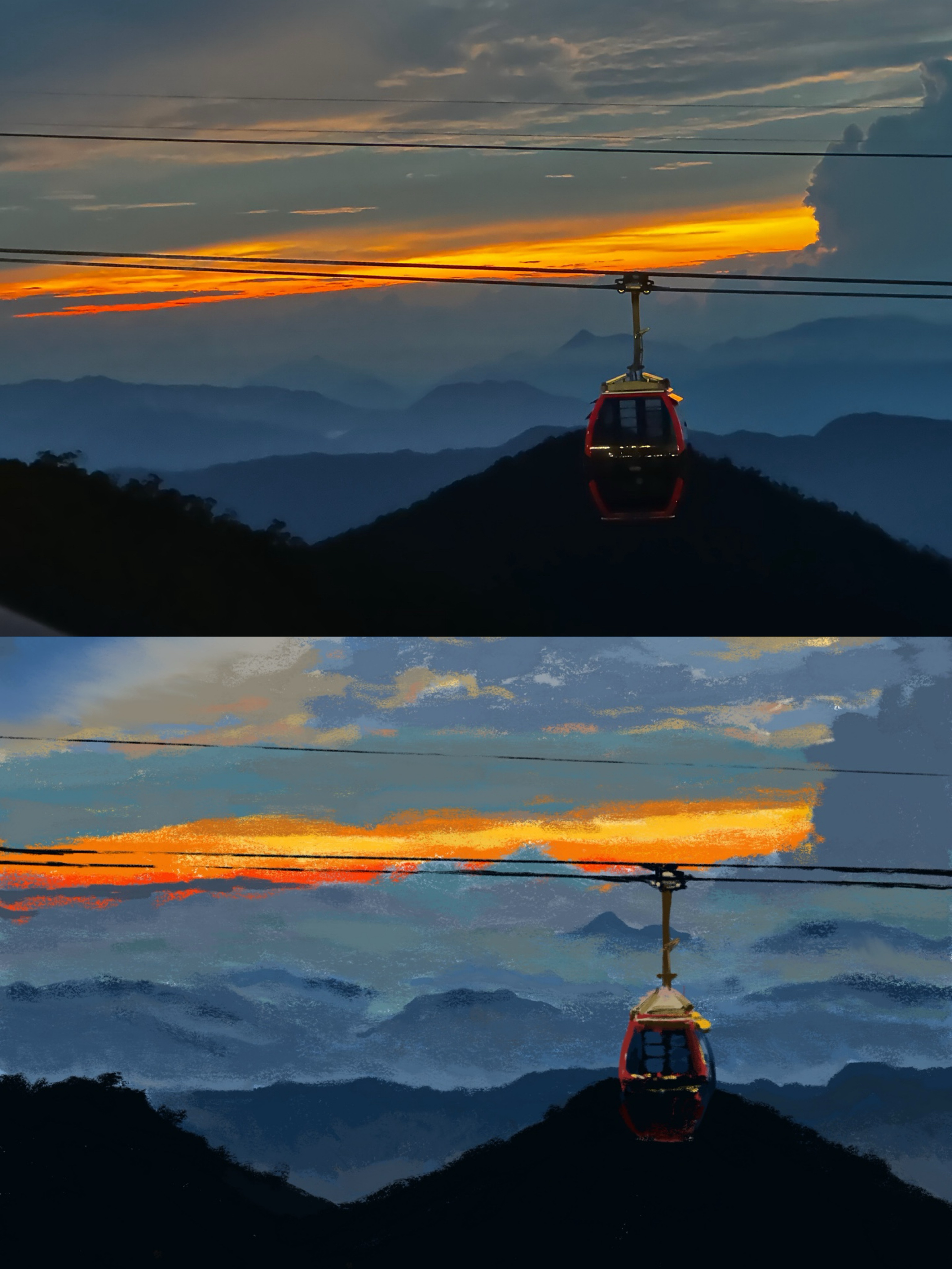 Collaboration Between Artists - A photograph transformed into a drawing (Seoul, 2024)